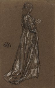 Joven chica de pie, c.1873-75 de James Abbott McNeill Whistler